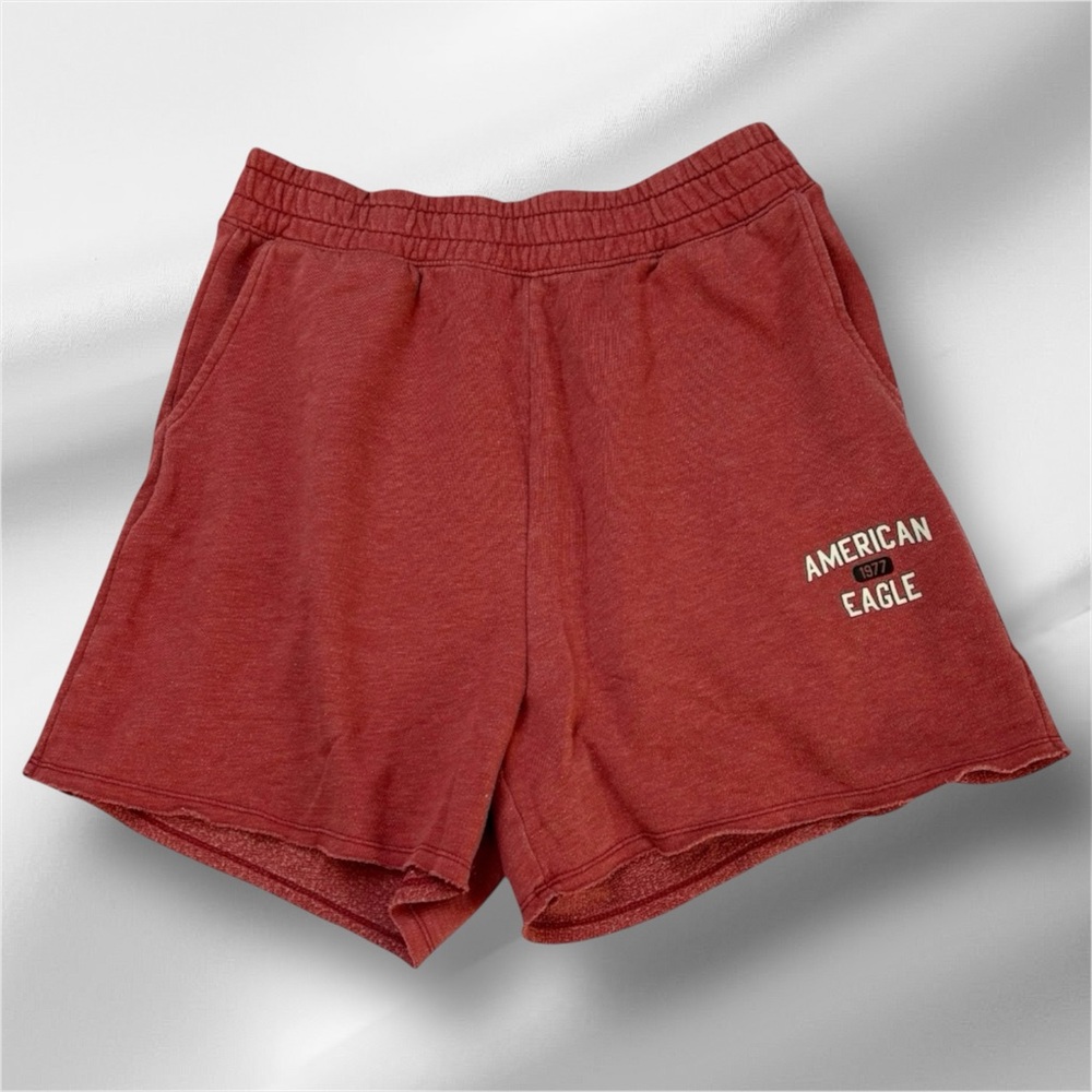 American Eagle Rustic Red Lounge Shorts, Size Medium